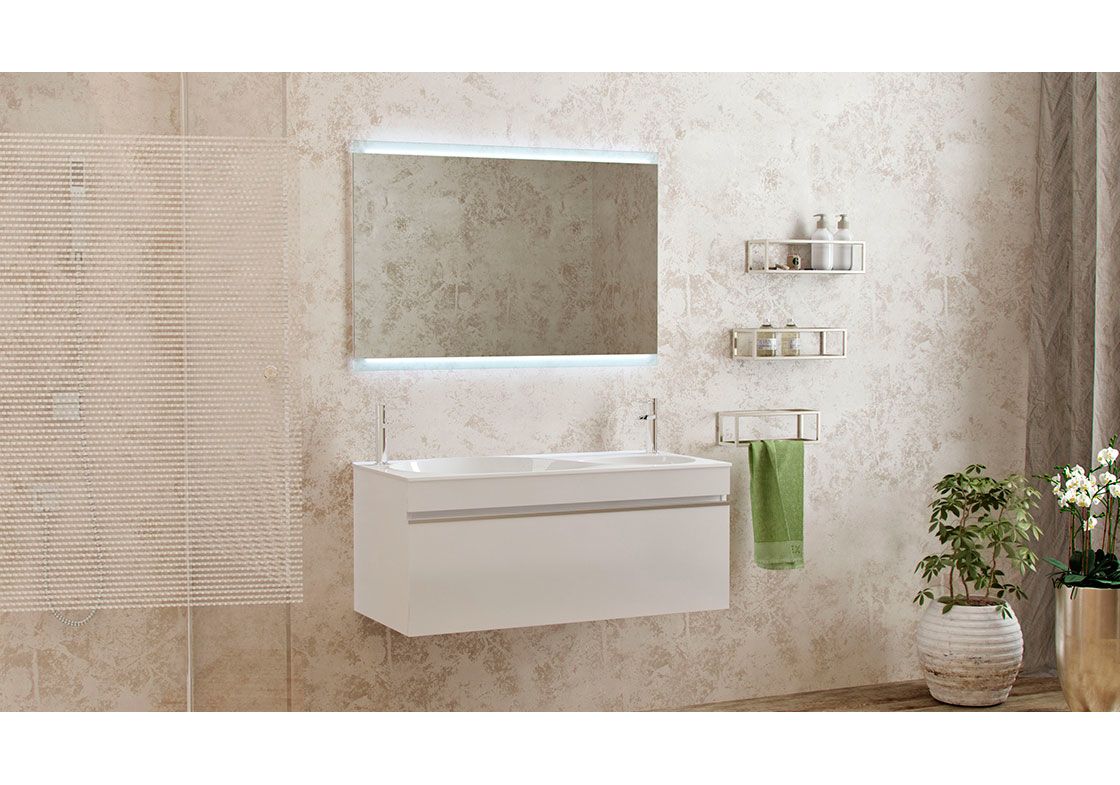 Приобрести тумба подвесная с раковиной velvex otto 100 см tpott.100-21.11, белый