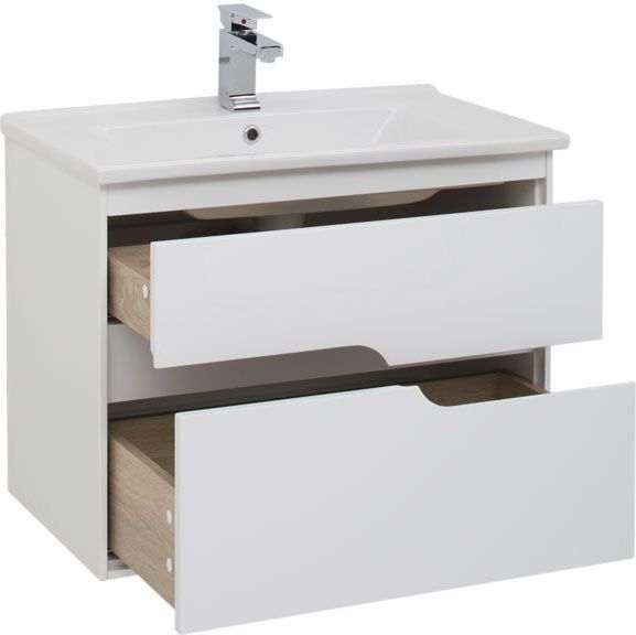 Приобрести aquanet тумба с раковиной модена 75 см, белая 00212662