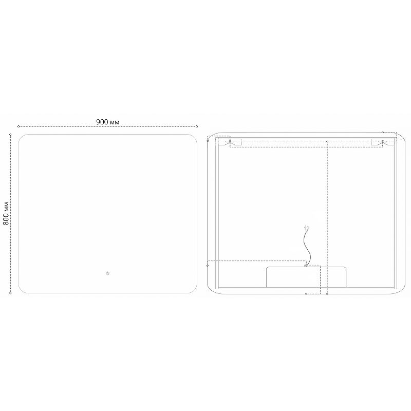 Приобрести grossman зеркало с подсветкой elegans норма 90х80 см, с подогревом, белое 179080