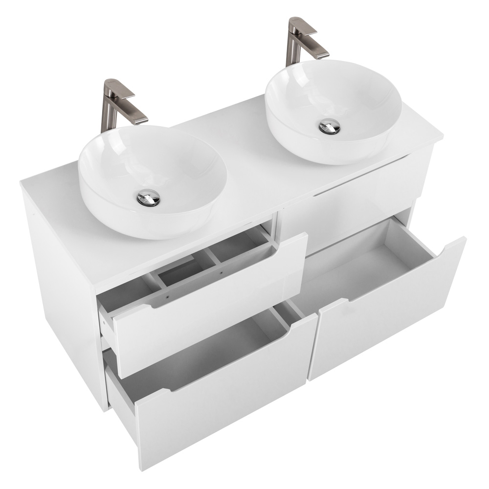 Приобрести belbagno тумба со столешницей etna-h60 120 см, подвесная bianco lucido