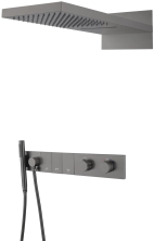 Boheme Душевая система Zodiac с термостатом, встраиваемая, оружейная сталь 133-GM