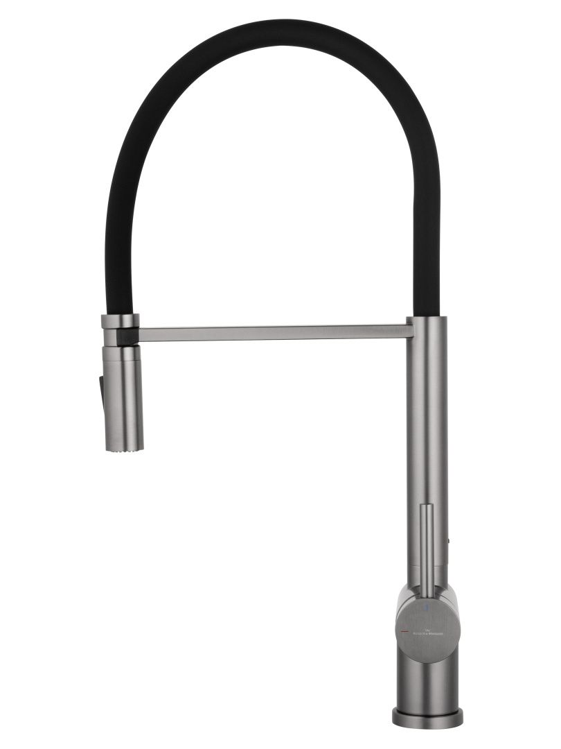 Приобрести смеситель для кухни с гибким изливом wonzon & woghand, темный графит (ww-88438003-bgm)