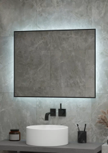 Continent Зеркало с подсветкой Amer 80х70 см, черное