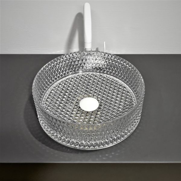 Приобрести comforty раковина накладная gl01 36х44 см, стеклянная