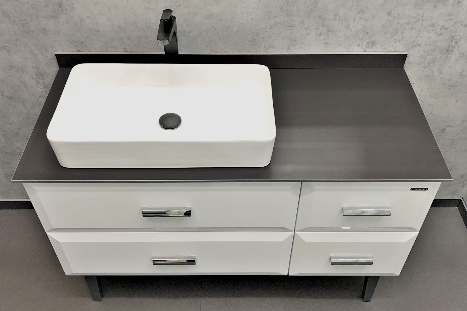 Приобрести сomforty тумба со столешницей и раковиной империя-120 белая