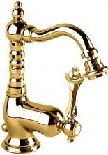 CEZARES Смеситель для биде MARGOT с донным клапаном, золото MARGOT-BSM2-03/24-M