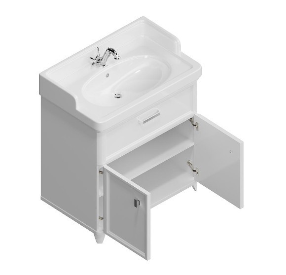 Приобрести тумба напольная с раковиной kerama marazzi pompei 80 см, белый