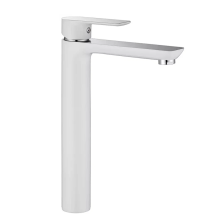 Grocenberg Смеситель для раковины, высокий, белый\хром GB3009WC