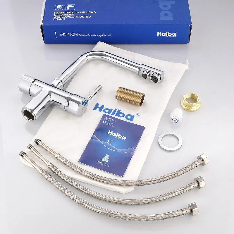 Приобрести haiba смеситель для кухни 285мм, хром hb-70088