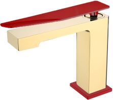 Boheme Смеситель для раковины Q, золото\красный 141-GR.2