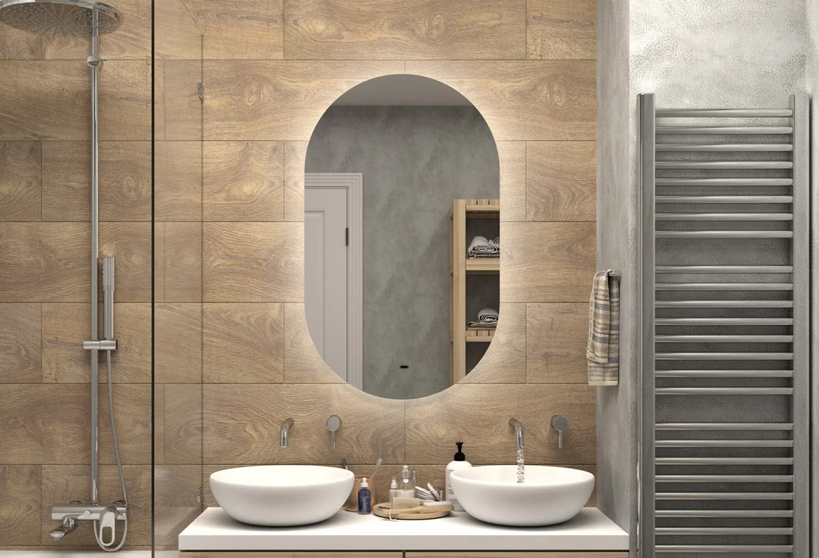 Приобрести continent зеркало с подсветкой fleur 60х100 см, белое