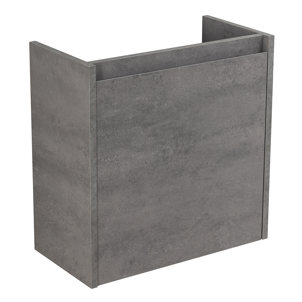 Приобрести belbagno тумба с раковиной kraft mini 50 см, подвесная cemento grigio левосторонняя, белая раковина