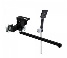 Смеситель для ванны ViEiR Sera с ручным душем, черный\хром V353541C