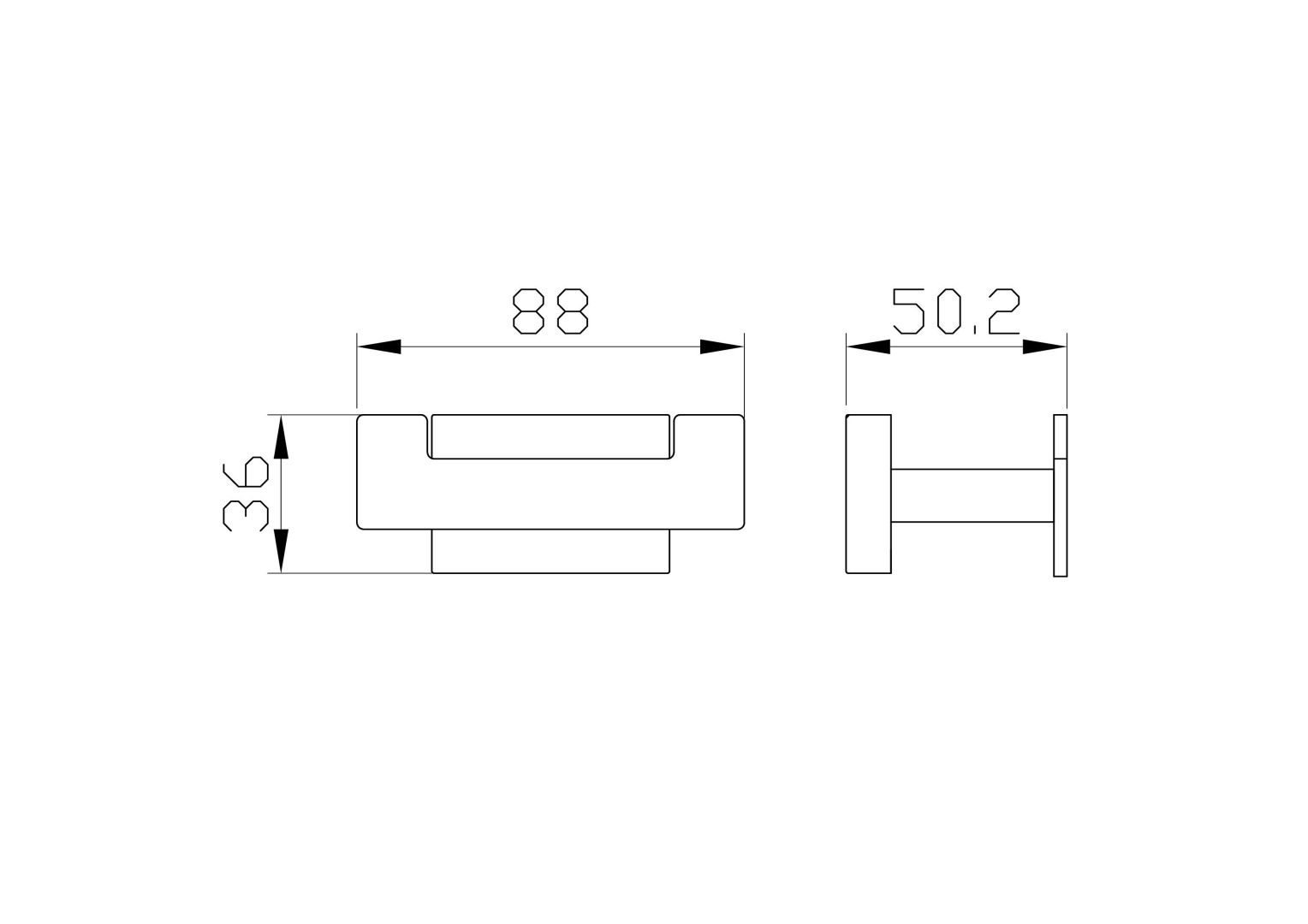 Приобрести двойной крючок для ванной wonzon & woghand flat, хром (ww-9725)