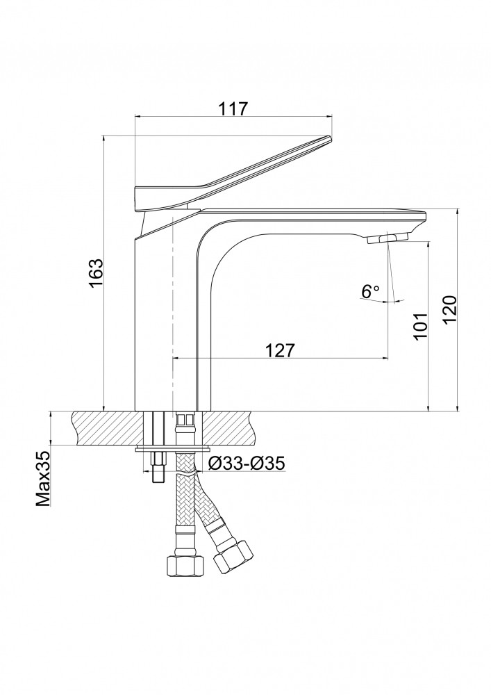 Приобрести смеситель cersanit odra для раковины c клик-клак