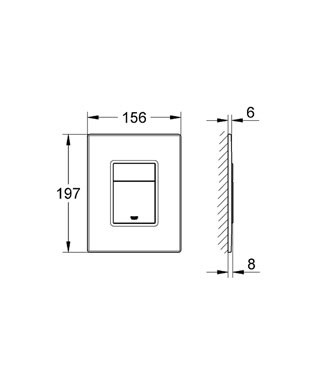 Приобрести grohe клавиша смыва skate cosmopolitan, 3 режима, хром 38732000