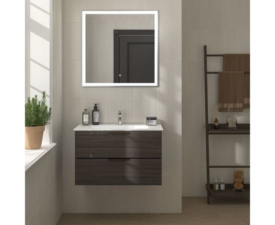 Приобрести тумба подвесная с раковиной kerama marazzi piano 85 см, дымчатый вяз