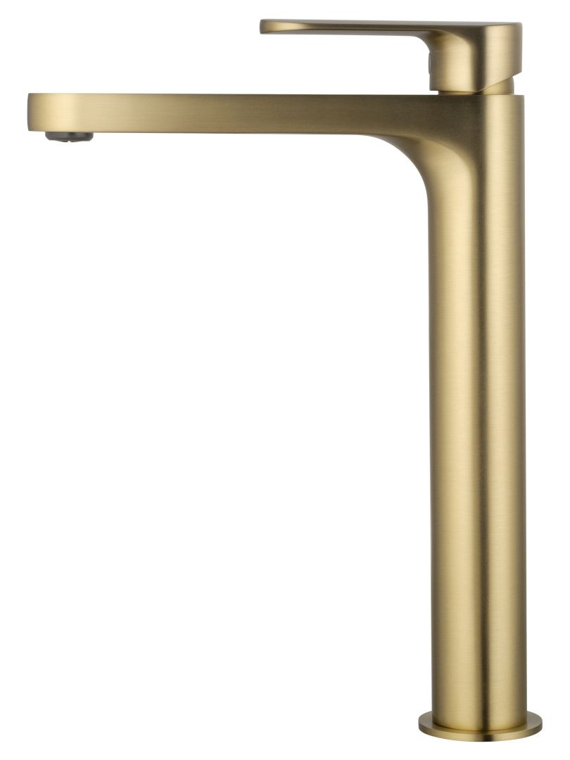 Приобрести смеситель для раковины высокий wonzon & woghand, брашированное золото (ww-h1034-bg)