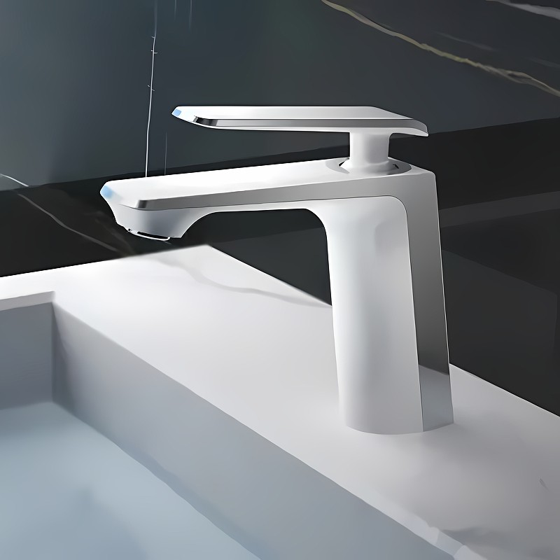 Приобрести haiba смеситель для раковины 152мм, белый\хром hb-10548-8