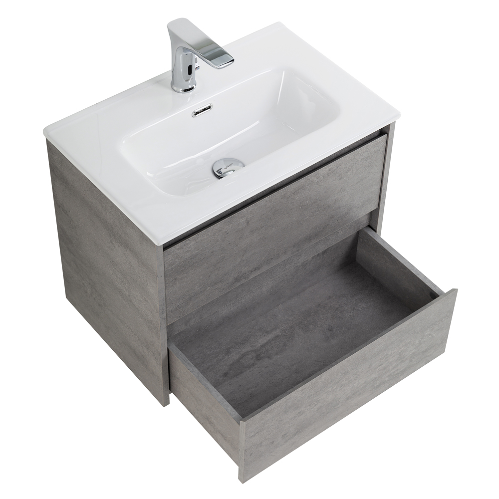 Приобрести belbagno тумба с раковиной kraft 39 50 см, подвесная cemento grigio, белая раковина