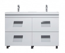 Тумба напольная с раковиной Velvex Orlando 120 см белый/матовый tnORL.120-211