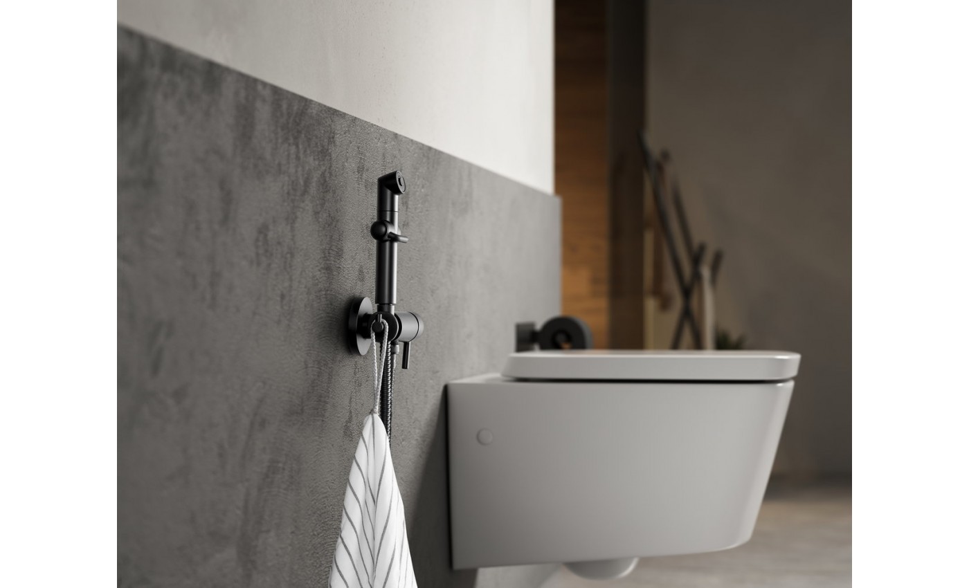 Приобрести lemark смеситель solo с гигиеническим душем, скрытый монтаж, черный lm7166bl