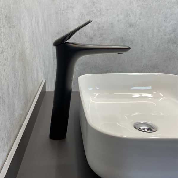 Приобрести comforty высокий смеситель для раковины 28 см, черный матовый, fc074b-cmt