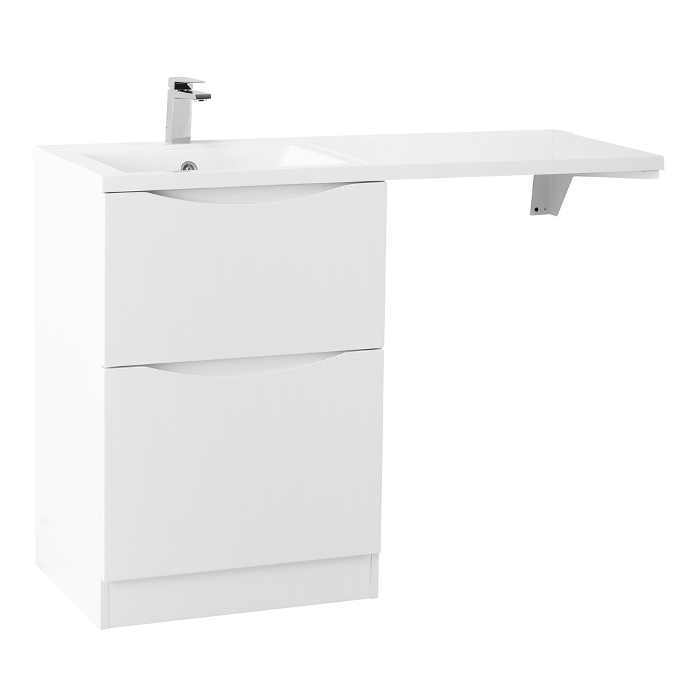 Приобрести belbagno тумба с раковиной lavanderia 120 см, напольная 58/120-l bianco lucido, белая раковина