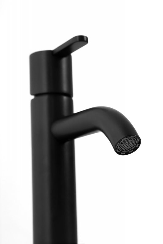 Приобрести cezares смеситель для раковины leaf с донным клапаном, черный матовый leaf-lsm2-nop