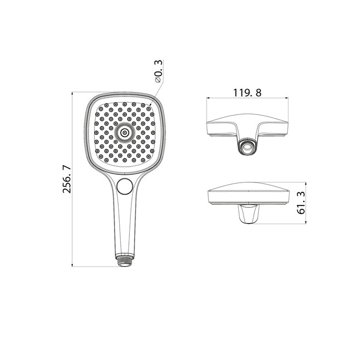 Приобрести iddis душевая лейка slide 3f 256,7мм, трехрежимная, хром sli3f0ci18