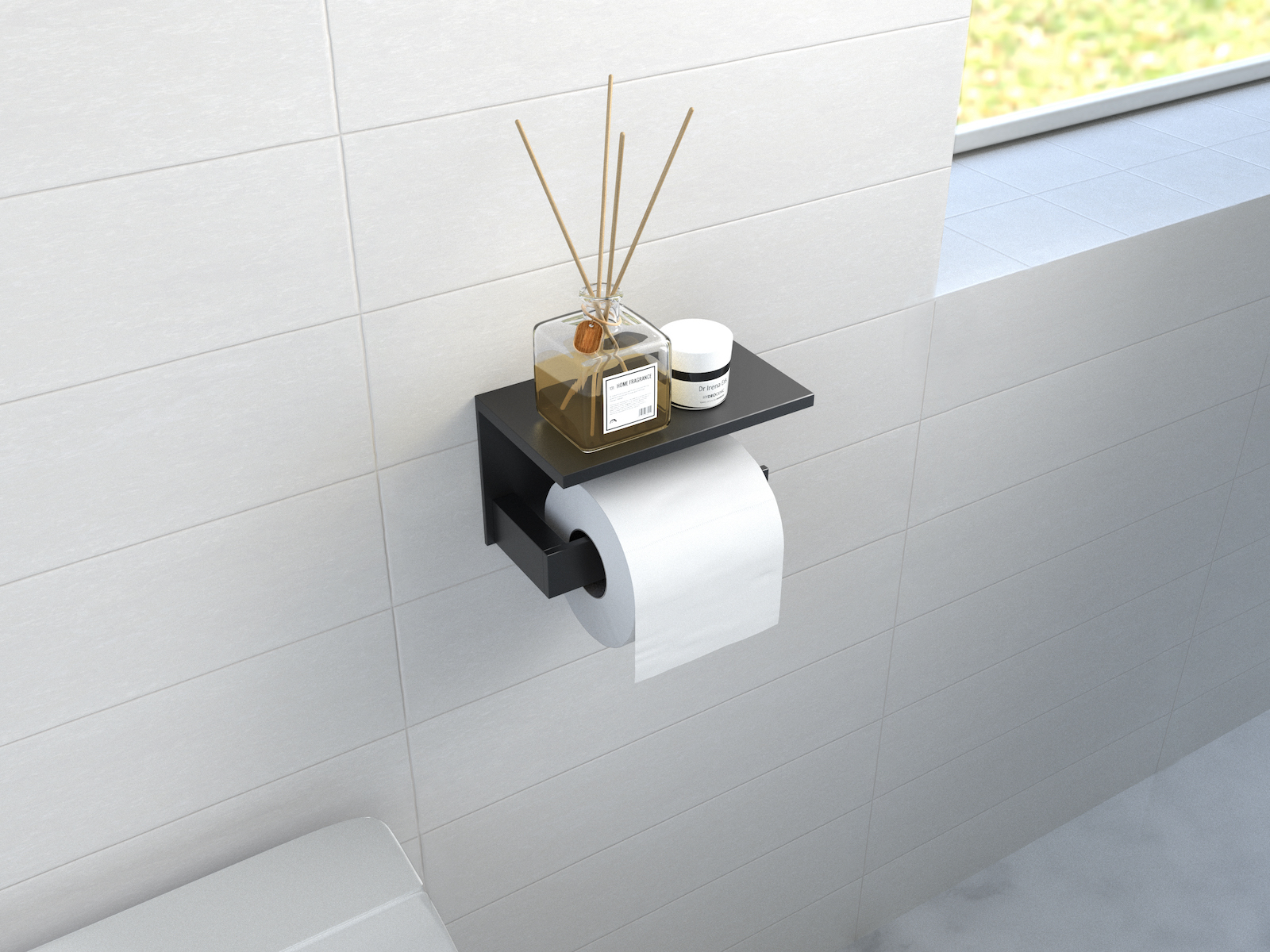 Приобрести держатели для туалетной бумаги с полкой для телефона timo petruma 15243/03 черный