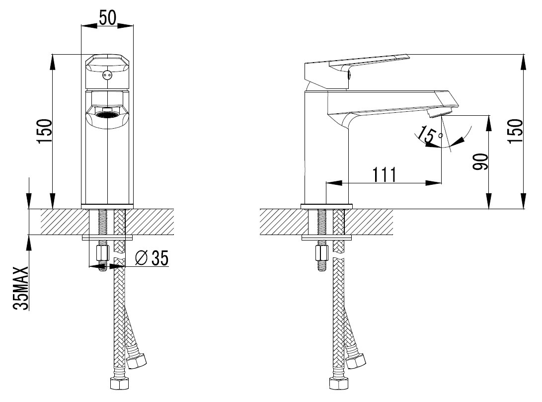 Приобрести смеситель для раковины azario castelo, 111 мм, хром az-vjc168274c