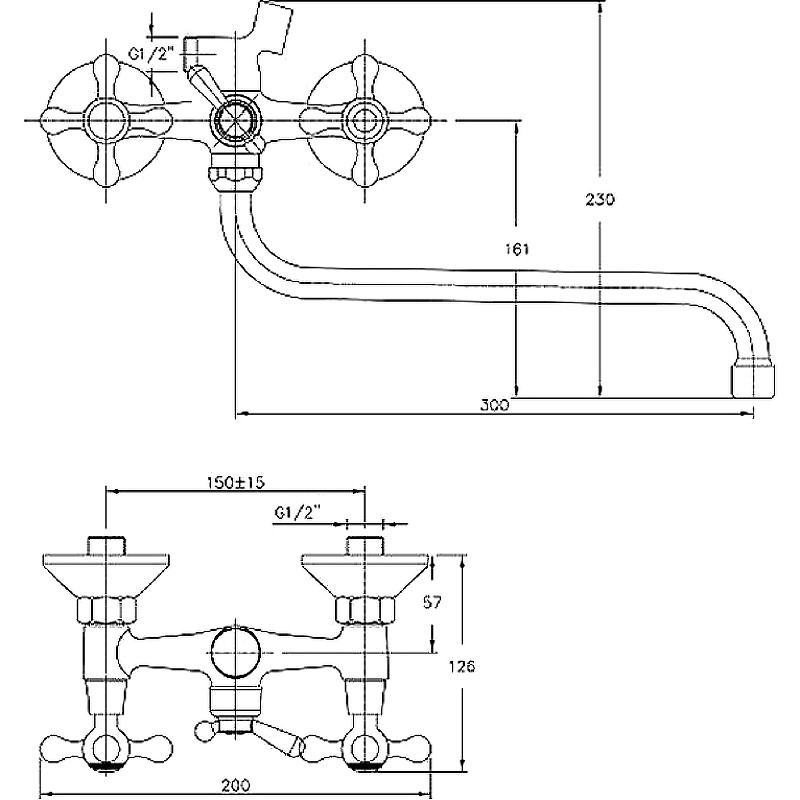 Приобрести haiba смеситель для ванны 200мм, хром hb-2208