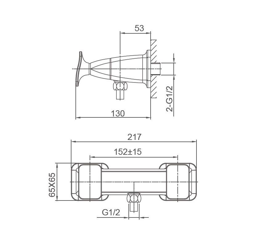 Приобрести смеситель для душа wonzon & woghand shakespeare, хром (ww-654101-cr)