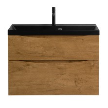 BelBagno Тумба с раковиной MARINO-H60 80 см, подвесная Rovere Nature, черная раковина