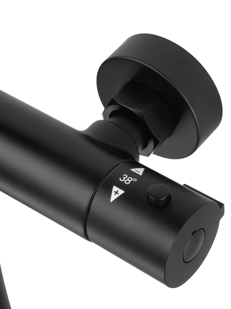 Приобрести смеситель для душа с термостатом wonzon & woghand inn 3, черный матовый (ww-b2065-a-mb)