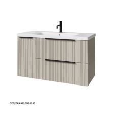 Caprigo Тумба с раковиной RAIN 100 см, левая, бежевая, эмаль