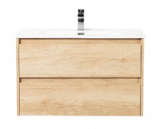 Тумба подвесная с раковиной BelBagno KRAFT-800-2C-SO-RNN 80 см, Rovere Nebrasca Nature