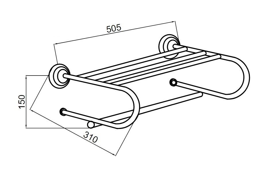 Приобрести boheme полка для полотенец brillante, хром 10449