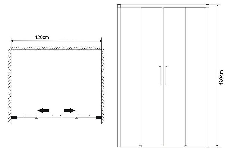 Приобрести grossman душевая дверь fly 120 см, хром прозрачное gr-d120fl