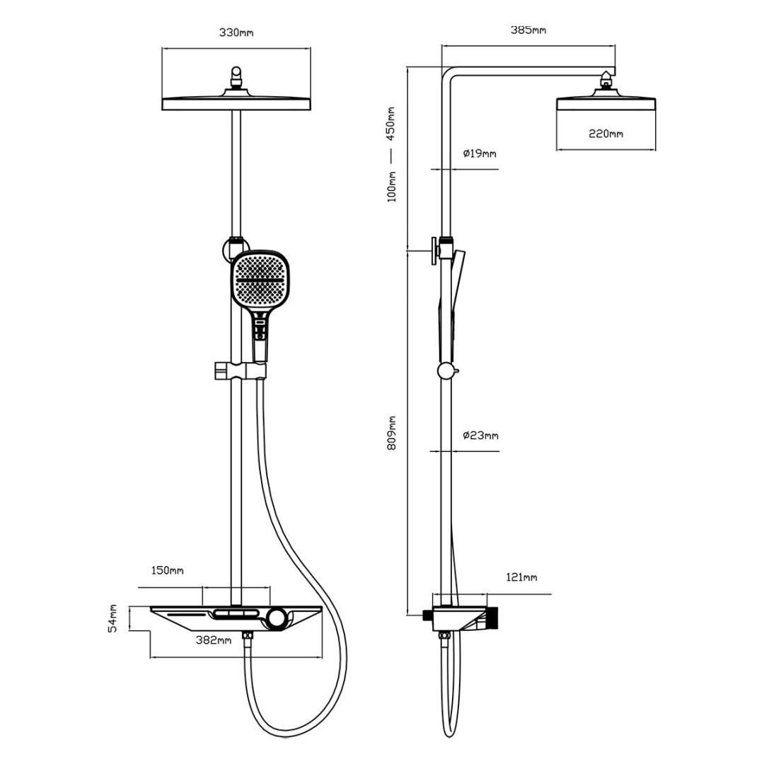 Приобрести vincea душевая стойка , хром vsfs-411ch