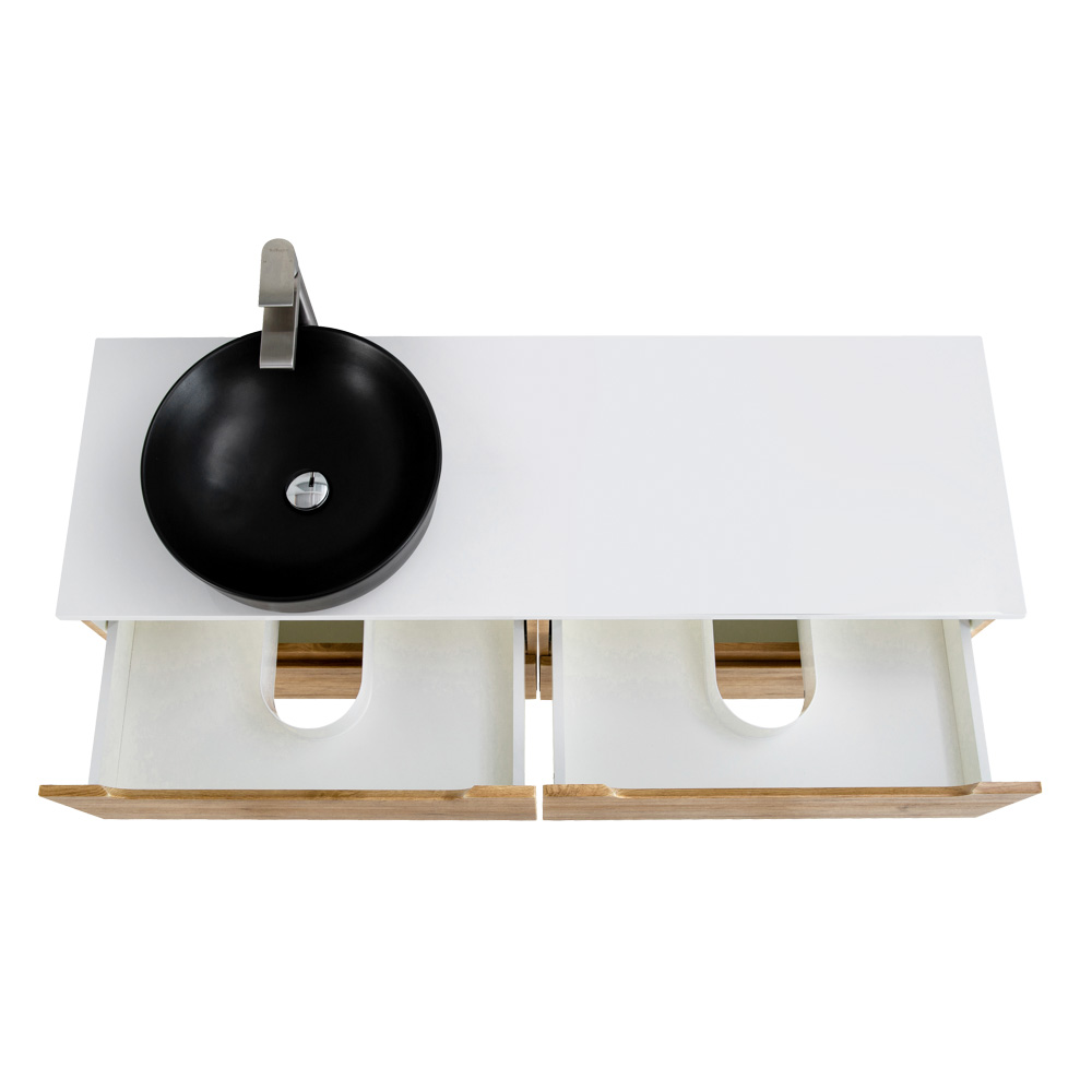 Приобрести belbagno тумба со столешницей etna 120 см, подвесная rovere nature, раковина слева