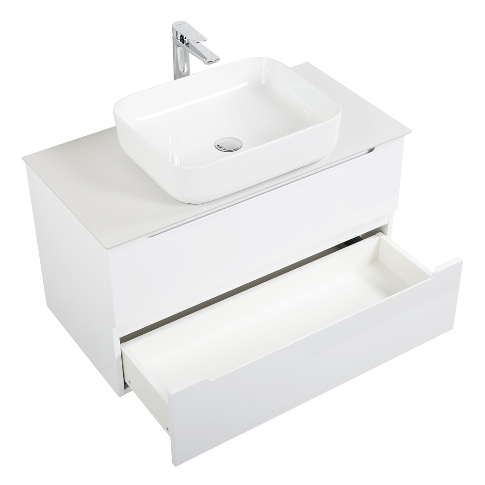 Приобрести belbagno тумба со столешницей etna 100 см, подвесная с накладной раковиной bianco lucido