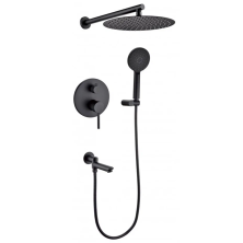 Grocenberg Встраиваемая душевая система, черная матовая GB5001BL