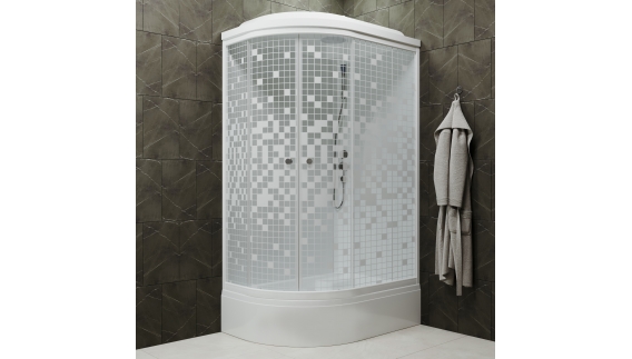 Приобрести тритон душевая кабина коралл в 120х80 см, белая, узор, правая щ0000038533