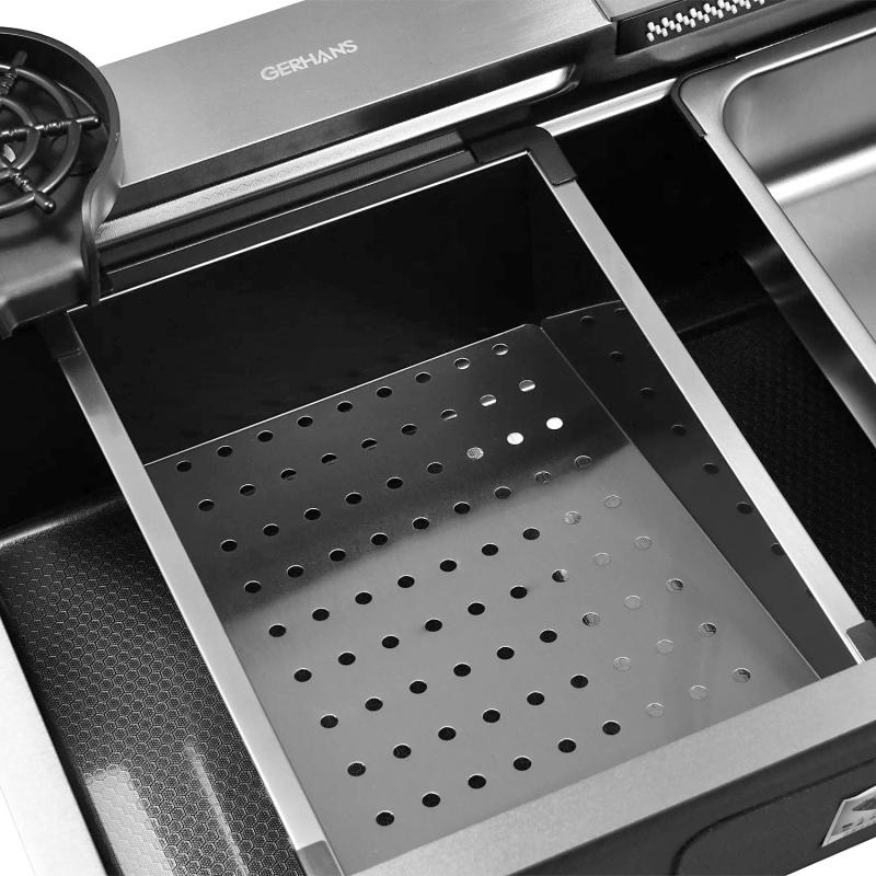 Приобрести gerhans кухонная мойка 58х48 см, правосторонняя, графит