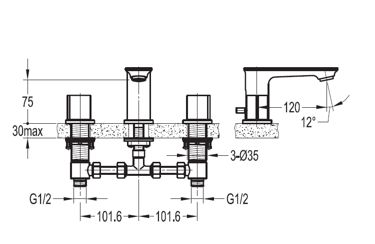 Приобрести cezares смеситель для раковины city, скрытый монтаж, хром city-bls-01