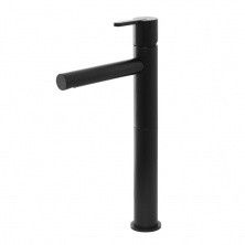 CEZARES Смеситель для раковины LEAF, высокий с донным клапаном, черный матовый LEAF-LC1-NOP