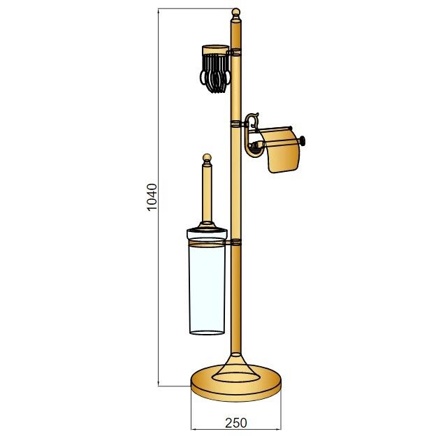 Приобрести boheme стойка для ванной комнаты medici, бронза 10613