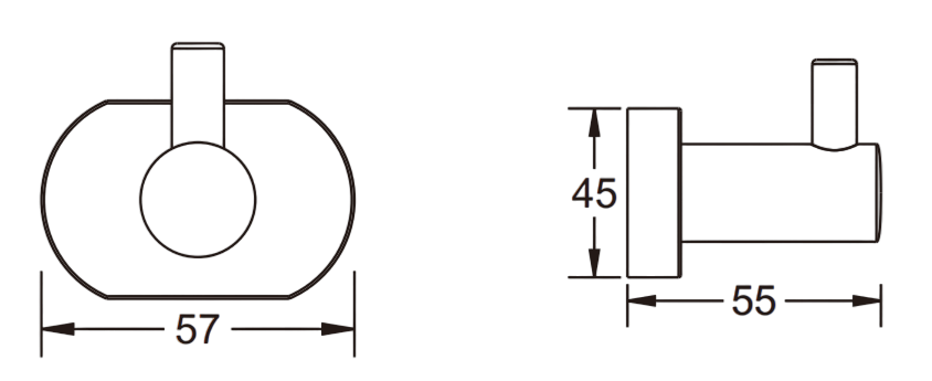 Приобрести крючок одинарный vieir v5101g серый
